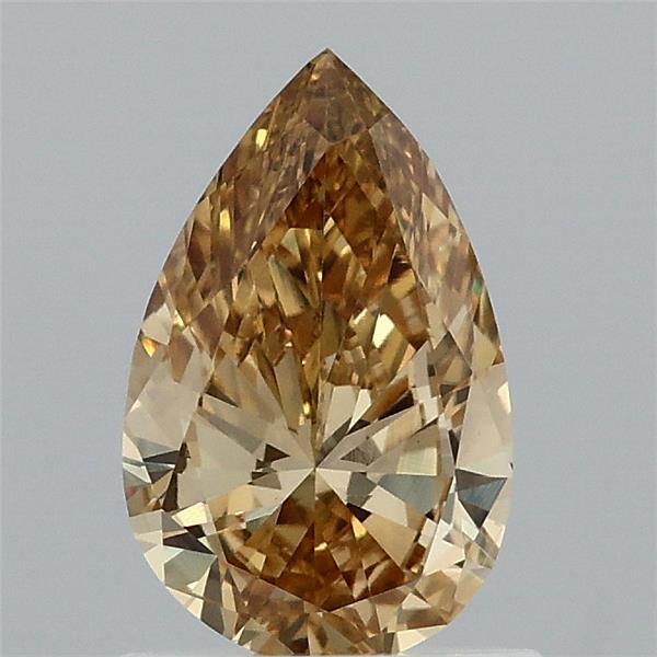 0.88ct Pear FANCY INTENSE YELLOW VVS2 Lab Created Diamond