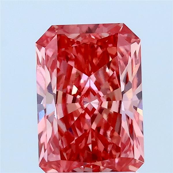 1.59ct Radiant FANCY VIVID PINK VS1 Lab Created Diamond