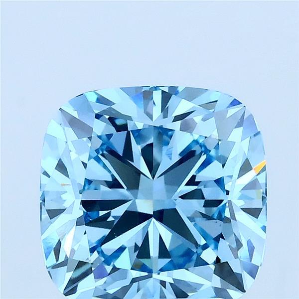 2.67ct Cushion FANCY VIVID BLUE VS1 Lab Created Diamond