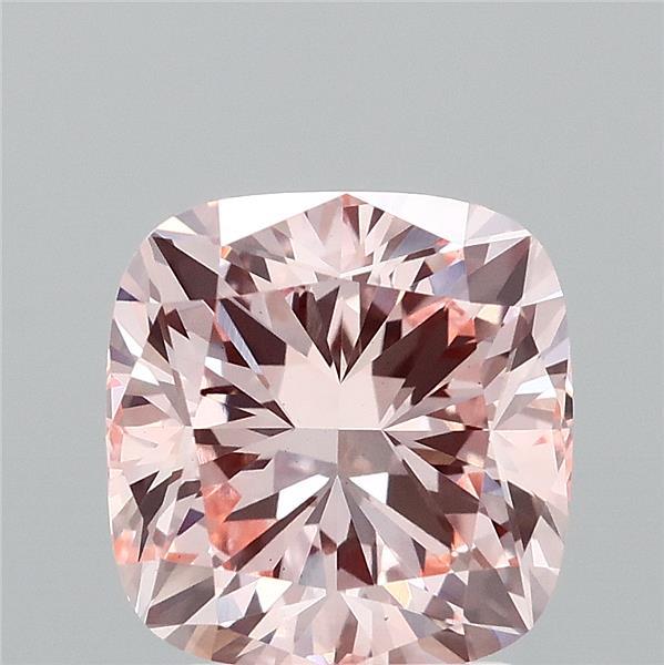 3.02ct Cushion FANCY INTENSE PINK VS1 Lab Created Diamond