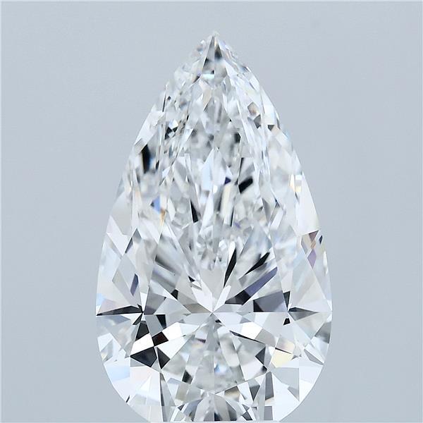 5.56ct Pear E VVS2 Lab Created Diamond