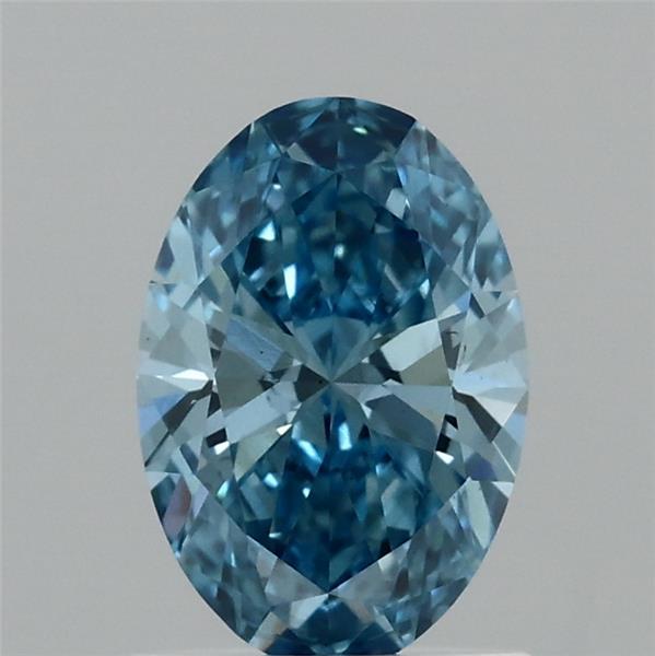 1.02ct Oval FANCY VIVID BLUE VS1 Lab Created Diamond