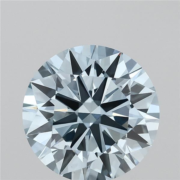 4ct Round FANCY VIVID BLUE VS2 Lab Created Diamond