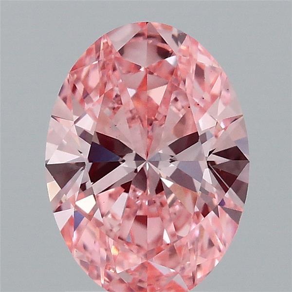 1.42ct Oval FANCY VIVID PINK VS1 Lab Created Diamond