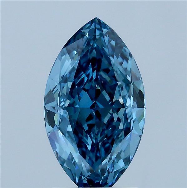 2.11ct Marquise FANCY VIVID BLUE VS1 Lab Created Diamond