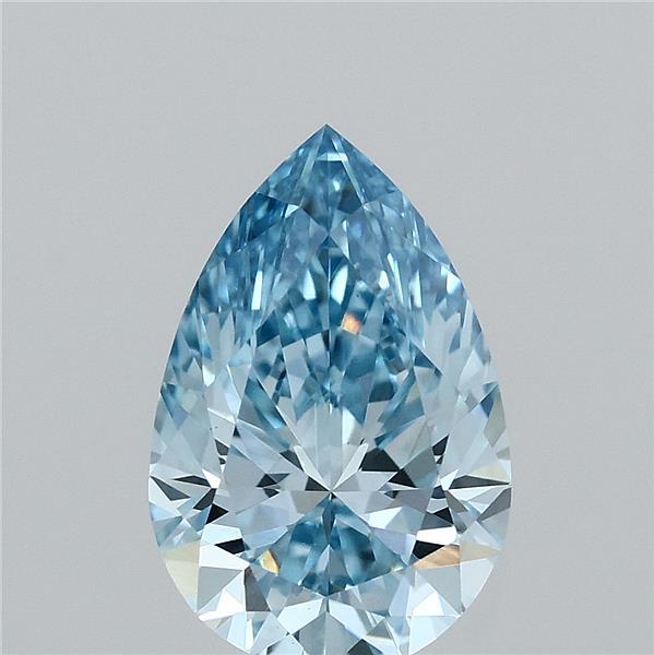 1.27ct Pear FANCY VIVID BLUE VVS2 Lab Created Diamond