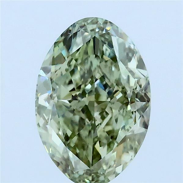 1.83ct Oval FANCY INTENSE GREEN VS1 Lab Created Diamond