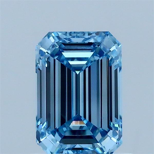 1.02ct Emerald FANCY VIVID BLUE VS1 Lab Created Diamond