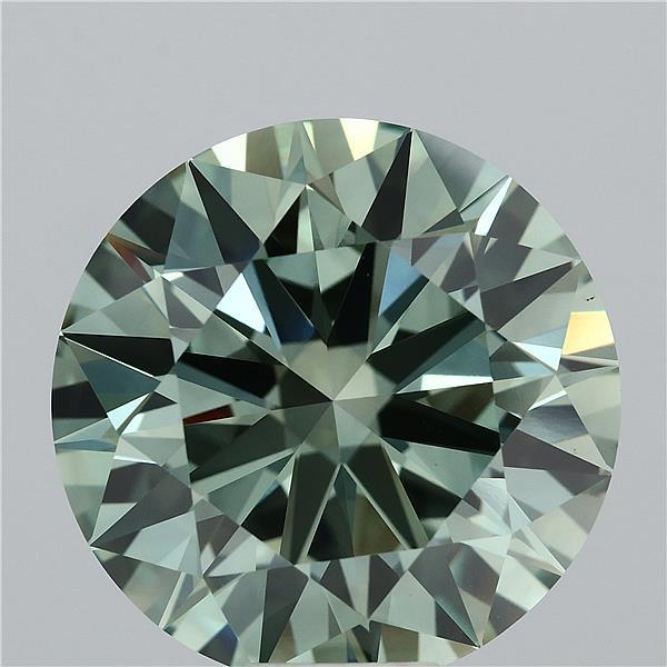12.76ct Round FANCY VIVID GREEN VS1 Lab Created Diamond