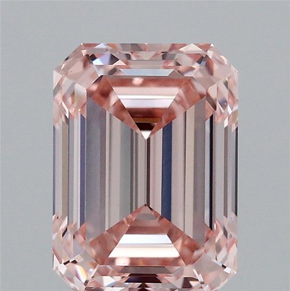 2.01ct Emerald FANCY PINK VS2 Lab Created Diamond