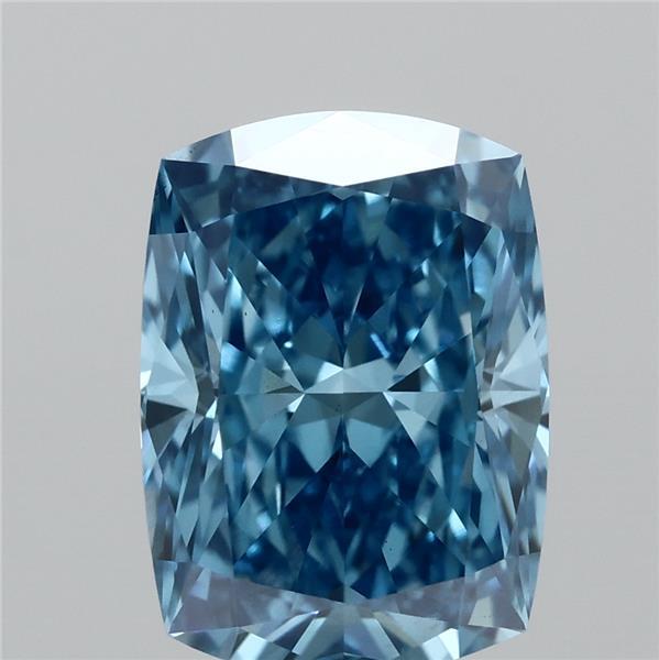 2.03ct Cushion FANCY VIVID BLUE VS1 Lab Created Diamond