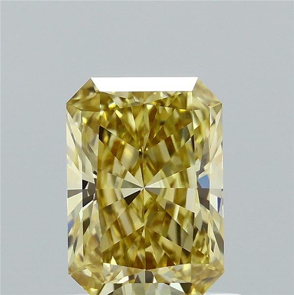 1.03ct Radiant FANCY YELLOW VVS2 Lab Created Diamond