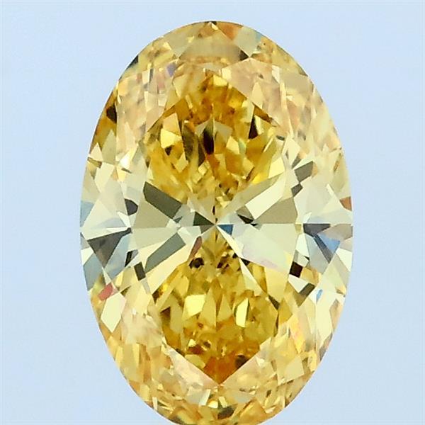 1.03ct Oval FANCY VIVID YELLOW VS1 Lab Created Diamond