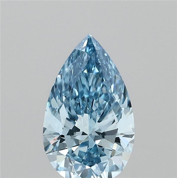 1.38ct Pear FANCY VIVID BLUE VVS2 Lab Created Diamond