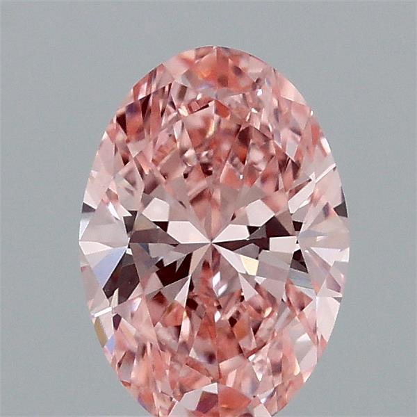 0.93ct Oval FANCY VIVID PINK VVS2 Lab Created Diamond