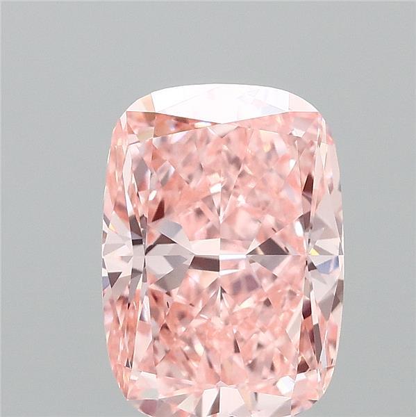 2.52ct Cushion FANCY VIVID PINK VS2 Lab Created Diamond