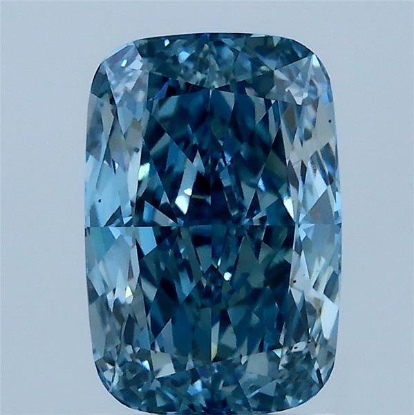 2.09ct Cushion FANCY VIVID BLUE VS2 Lab Created Diamond