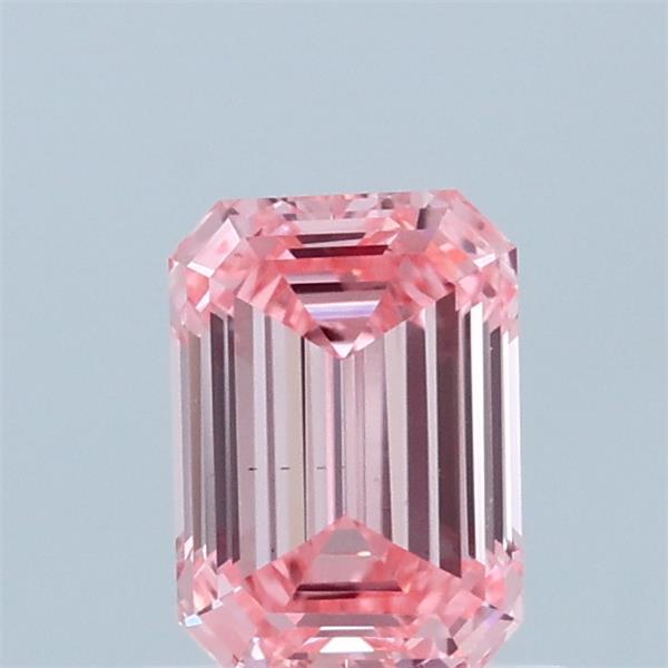 0.78ct Emerald FANCY VIVID PINK VS1 Lab Created Diamond