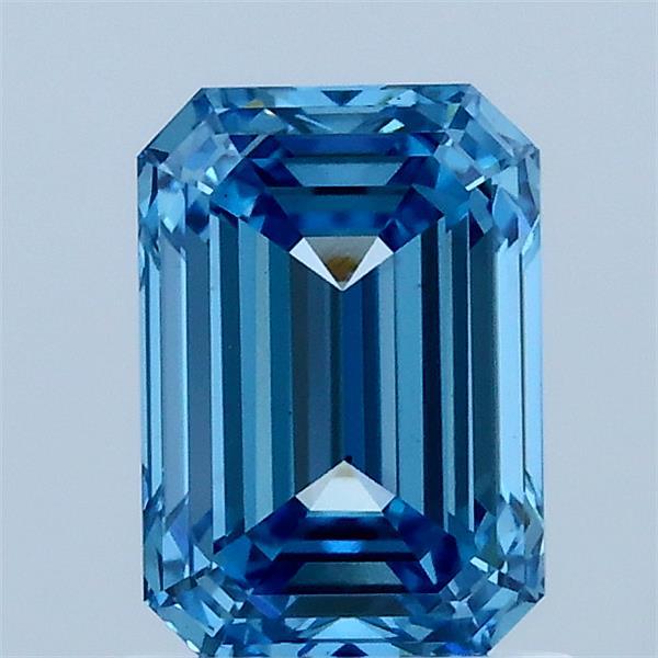 1.4ct Emerald FANCY VIVID BLUE VS1 Lab Created Diamond