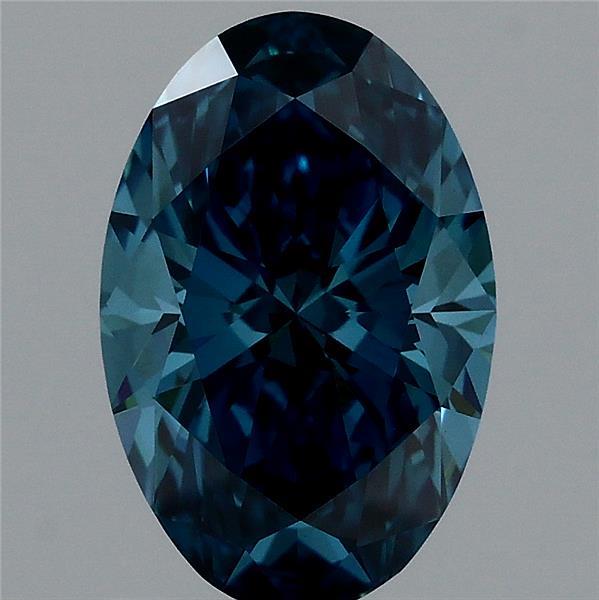 1.44ct Oval FANCY VIVID BLUE VVS2 Lab Created Diamond