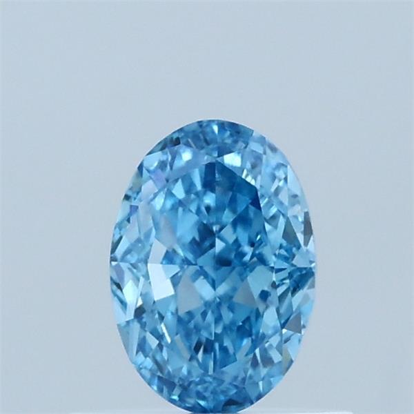 0.58ct Oval FANCY VIVID BLUE VVS2 Lab Created Diamond