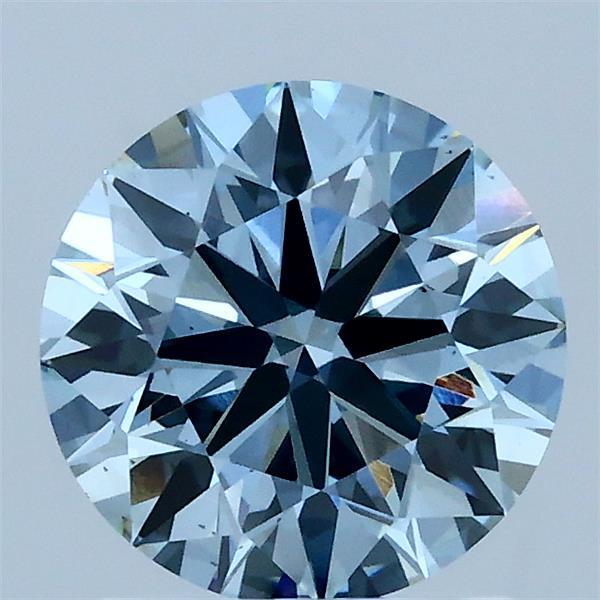 1.52ct Round FANCY VIVID BLUE VS2 Lab Created Diamond