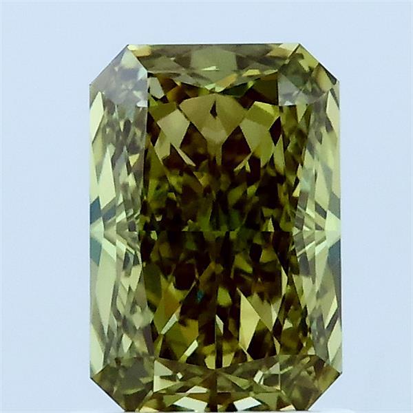 1.35ct Radiant FANCY INTENSE GREEN VVS2 Lab Created Diamond