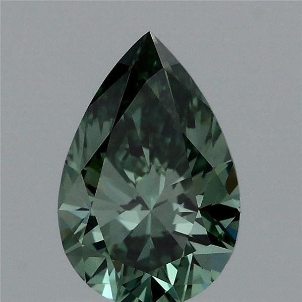 1ct Pear FANCY VIVID GREEN VS1 Lab Created Diamond