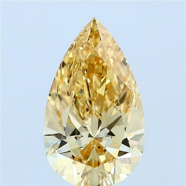 1.51ct Pear FANCY INTENSE YELLOW VS1 Lab Created Diamond