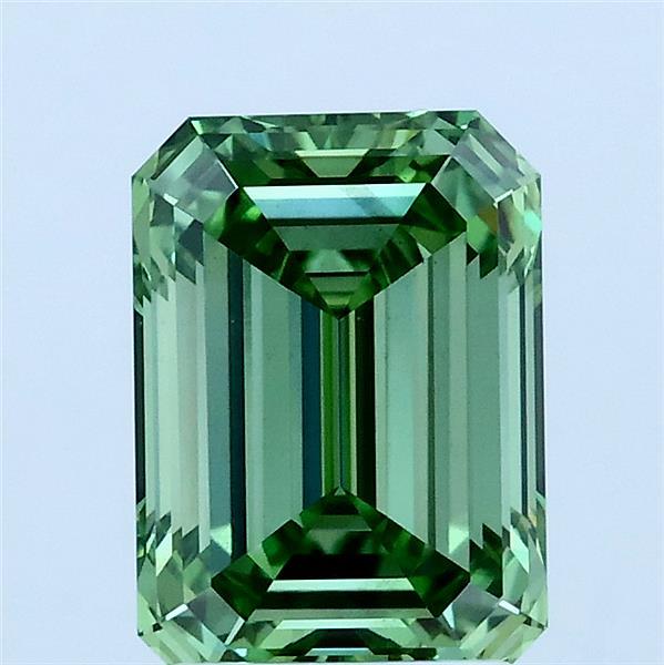 2.03ct Emerald FANCY VIVID GREEN VS2 Lab Created Diamond