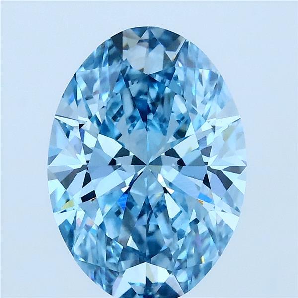 2.07ct Oval FANCY VIVID BLUE VS1 Lab Created Diamond