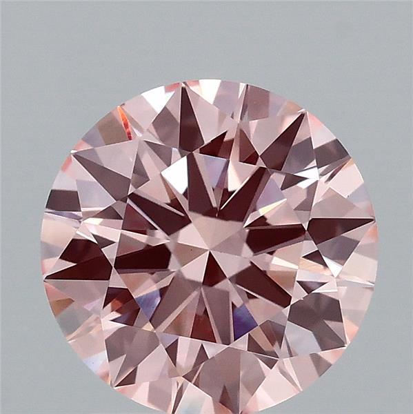 2.09ct Round FANCY VIVID PINK VS1 Lab Created Diamond