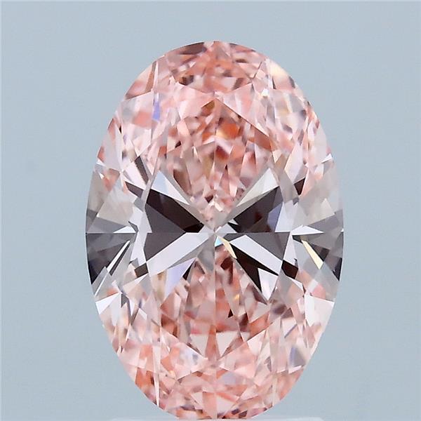2.02ct Oval FANCY VIVID PINK VVS2 Lab Created Diamond