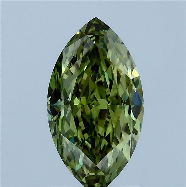 2.02ct Marquise FANCY VIVID GREEN VVS2 Lab Created Diamond