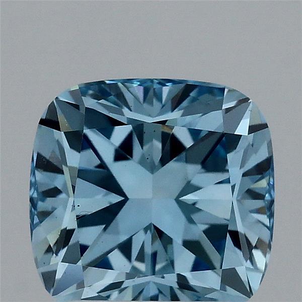 2.1ct Cushion FANCY VIVID BLUE VS1 Lab Created Diamond