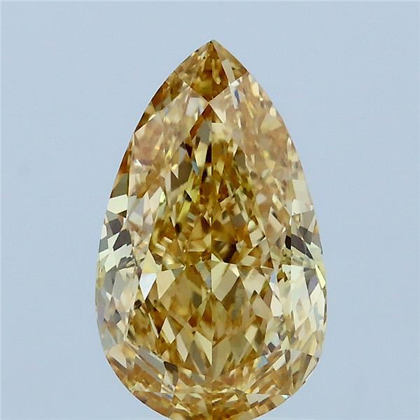 2.01ct Pear FANCY INTENSE YELLOW VVS2 Lab Created Diamond