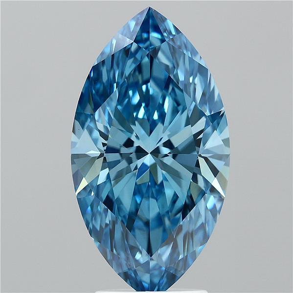4.04ct Marquise FANCY VIVID BLUE VS1 Lab Created Diamond