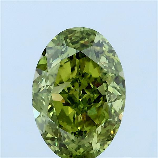 1.01ct Oval FANCY VIVID GREEN VS1 Lab Created Diamond