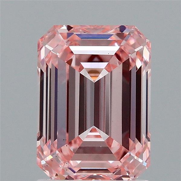 2.02ct Emerald FANCY INTENSE PINK VS1 Lab Created Diamond