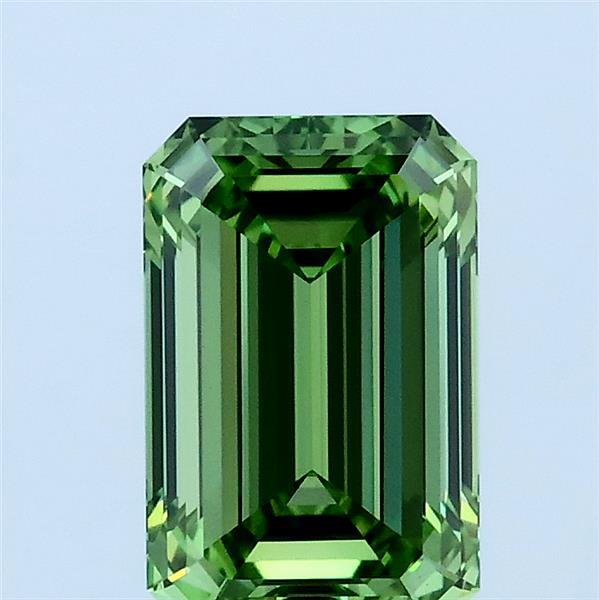 1.52ct Emerald FANCY VIVID GREEN VS1 Lab Created Diamond