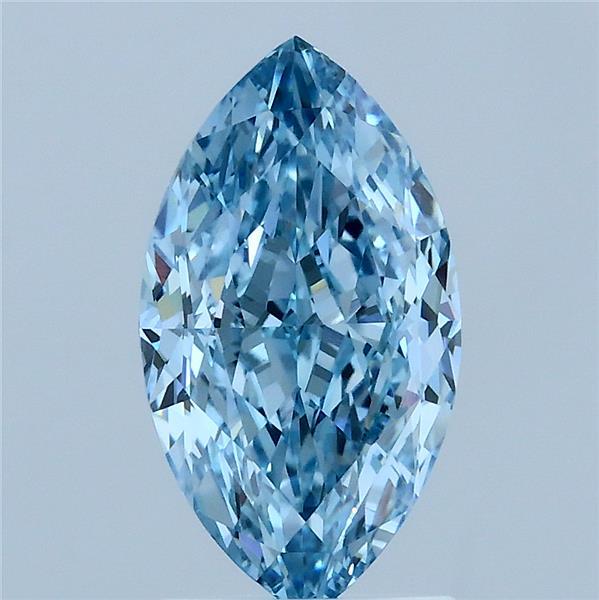 2.08ct Marquise FANCY VIVID BLUE VS1 Lab Created Diamond