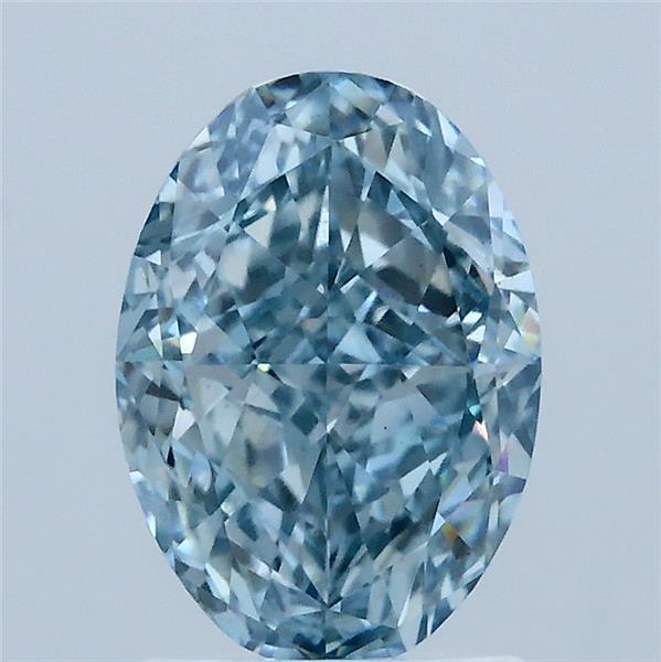 2.11ct Oval FANCY VIVID BLUE VS1 Lab Created Diamond