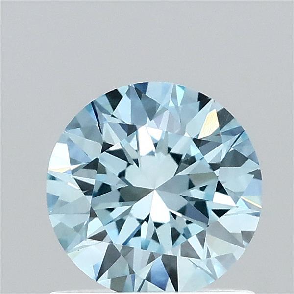 0.88ct Round FANCY VIVID BLUE VVS2 Lab Created Diamond
