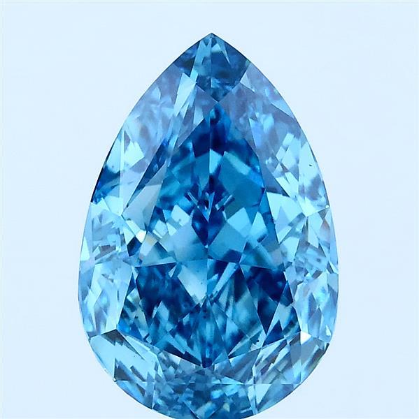 3.15ct Pear FANCY VIVID BLUE VS1 Lab Created Diamond