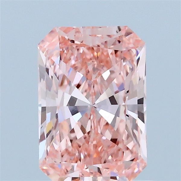 1.02ct Radiant FANCY VIVID PINK VVS2 Lab Created Diamond