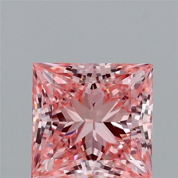 2.06ct Princess FANCY VIVID PINK VS1 Lab Created Diamond