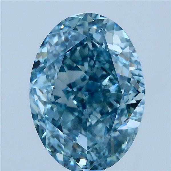 4ct Oval FANCY VIVID BLUE VVS2 Lab Created Diamond