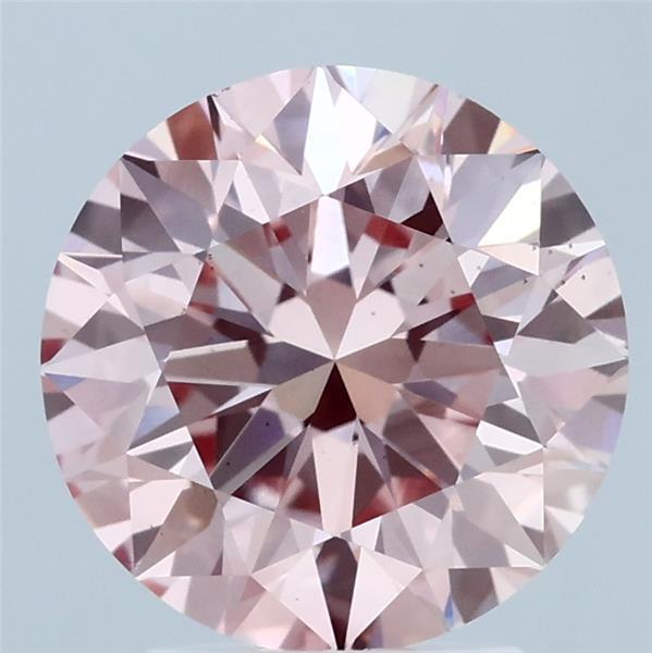 3.01ct Round FANCY INTENSE PINK VS2 Lab Created Diamond