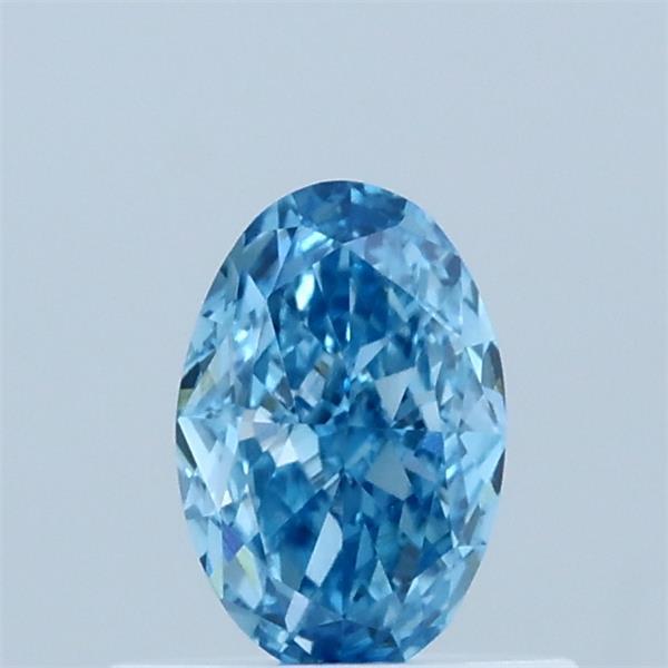 0.54ct Oval FANCY VIVID BLUE VS1 Lab Created Diamond