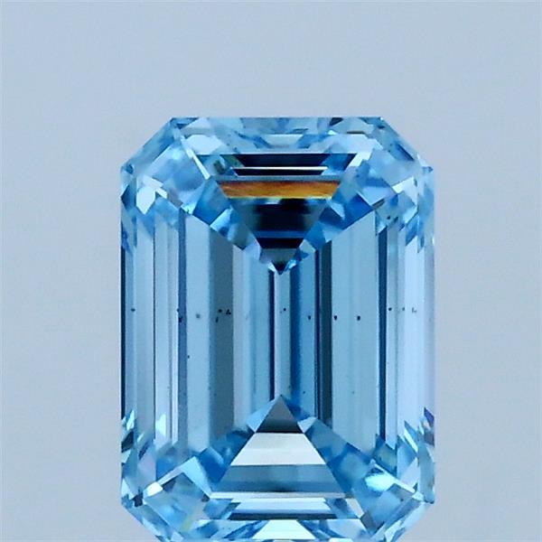 1.03ct Emerald FANCY VIVID BLUE VS2 Lab Created Diamond